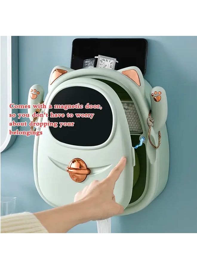 صندوق ورق الحمام الوردي مع تخزين من طابقين وتصميم لطيف - Image 4